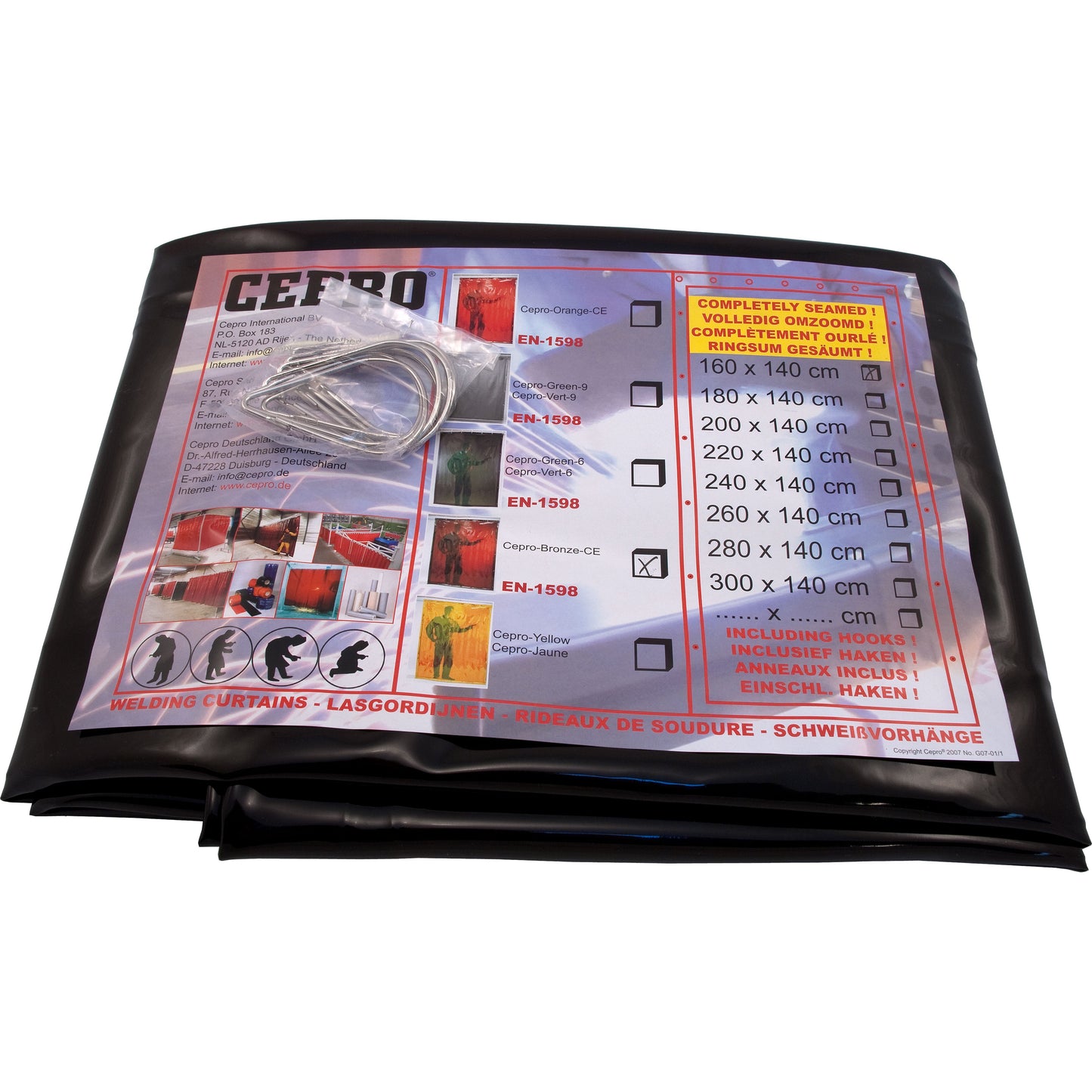 Welding curtains